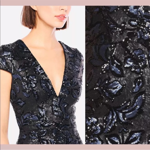 NWT Dress the Population Bree Sequinned  Mini Dress Black Size XS - Picture 5 of 13